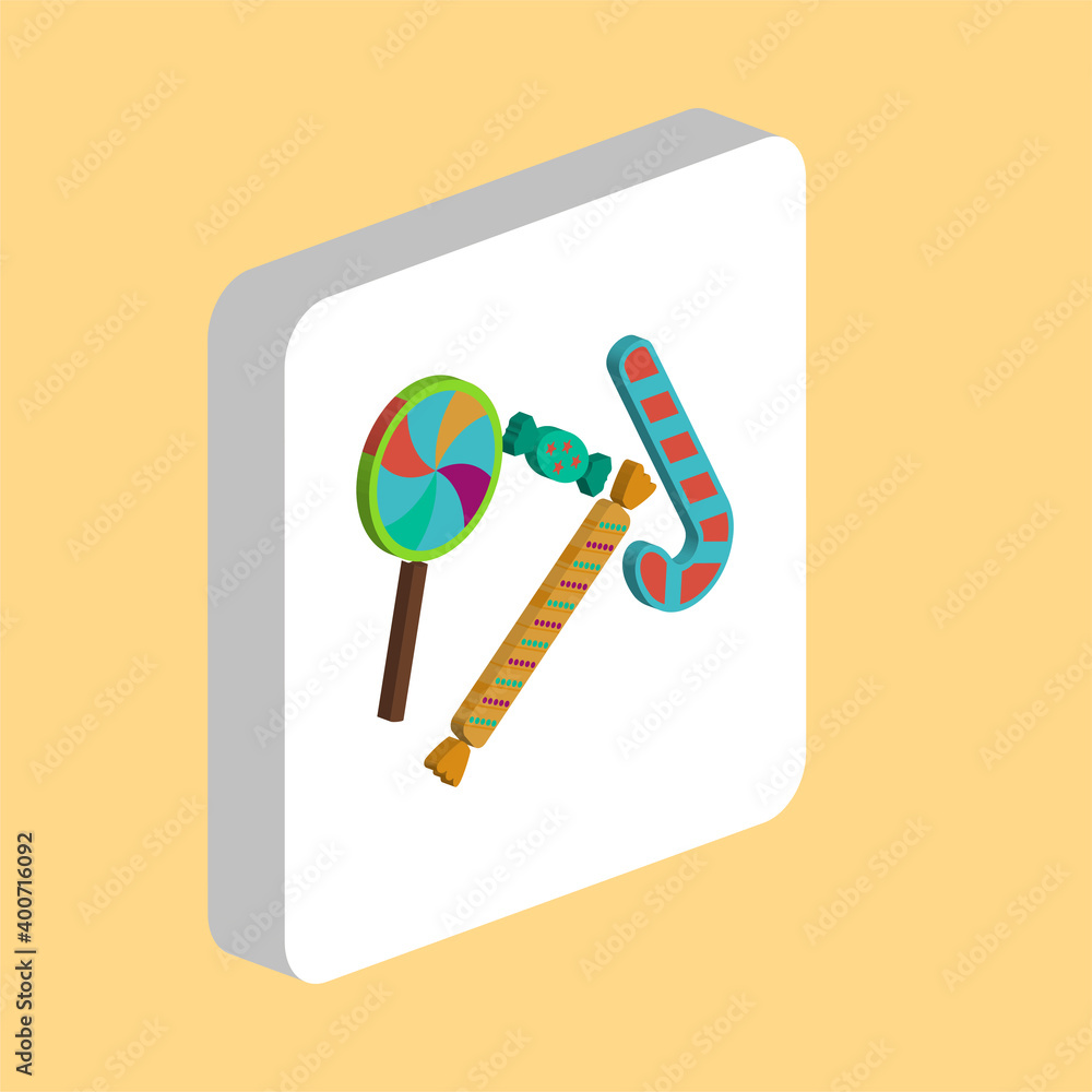 Poster sweets simple vector icon. illustration symbol design template for web mobile ui element. perfect co