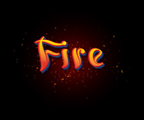 Text Effect Editable, Fire Style