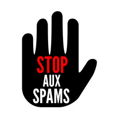 Symbole stop aux spams