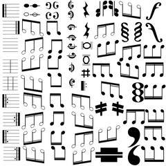 mega set of musical symbols