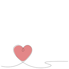Valentines day background with heart, vector illustration