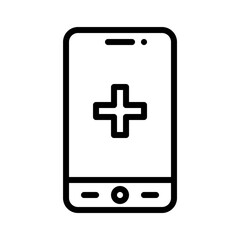 Fototapeta premium Medical Service App icon, Mobile application vector illustration