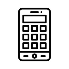 Calculator App icon, Mobile application vector illustration