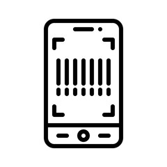 Barcode Scanner App icon, Mobile application vector illustration