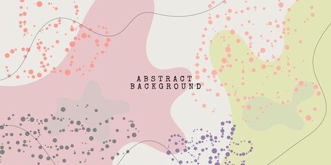 Modern and stylish abstract background with shapes and lines in pastel colors. Vector Illustration