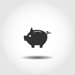 piggy bank isolated vector icon. business design element