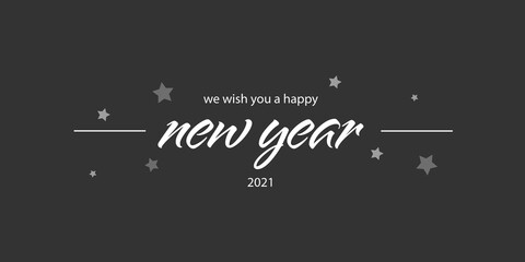 We wish you a happy new year 2021 - Geschenkkarte, dunkel