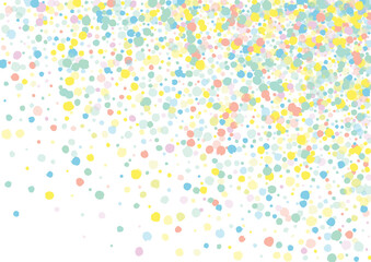 Yellow Confetti Vector White Background.