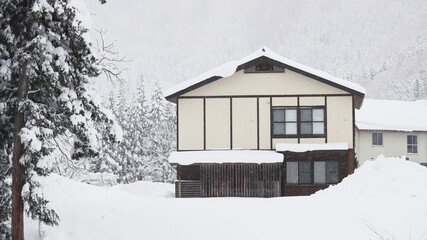 豪雪地帯の住宅