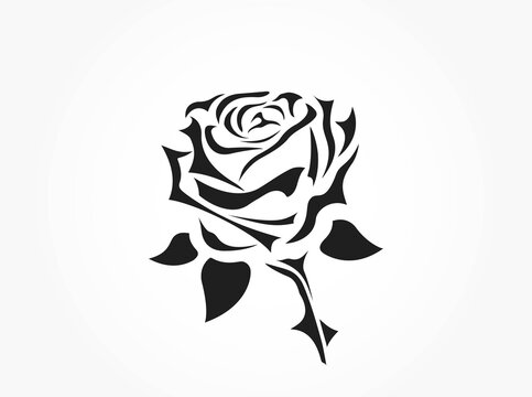 rose icon. flower design element. Valentines day design element. romantic and love symbol
