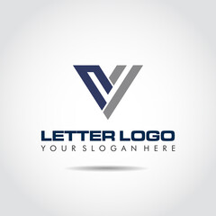 Abstract Letter V Logo Template. Vector Illustrator eps.10