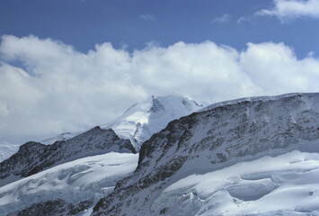 View of Swiss Alps top of Jungfrau known as the 