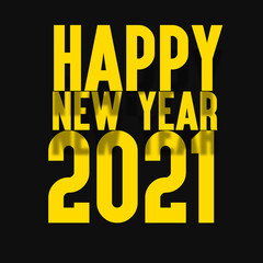 Naklejka na ściany i meble Happy New Year 2021 background template.