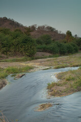 Hiran river as it passes through Sasan. Gir Sanctuary. Gujarat. India.