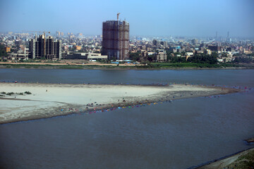 Naklejka premium Nile river in Khartoum Sudan 