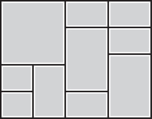 Vector frame for photos, pictures, photo collage, photo puzzle