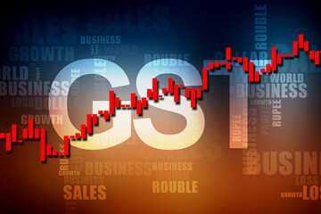 Fototapeta premium 2d rendering Stock market online business concept. business Graph 