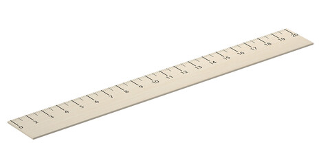 school measuring wooden ruler close-up