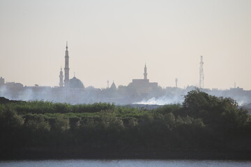 Nile river in Khartoum Sudan 