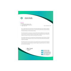 Letterhead vector design. Business letterhead template illustration 