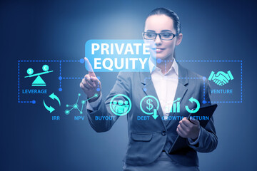 Private equity investment business concept