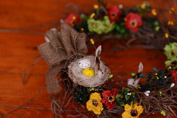 Handmade Christmas and New Year wreaths from vine