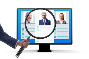 Recruitment and employment concept with cv