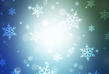 Light Blue, Green vector texture in birthday style.