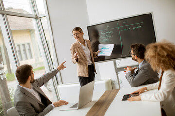 Multiethnic business people working together in the office