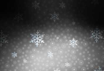 Fototapeta na wymiar Dark Gray vector pattern in Christmas style.