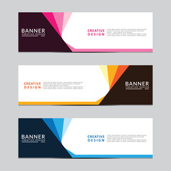Vector abstract geometric design banner web template. Modern design. Vector illustration