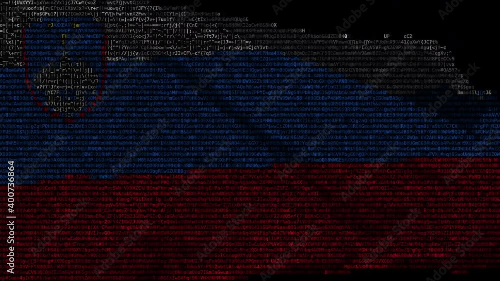 Poster moving digital flag of slovenia on the display. looping animation
