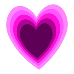 vector illustration for Valentine's day with colorful heart on a white background