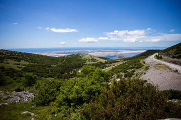 Velebit mountain landscape in Baske ostarije, Croatia