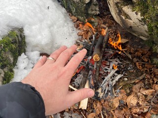 Samarske stijene, beautiful trip place in Croatia in winter. 