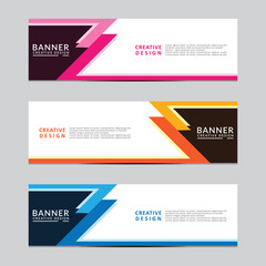 Vector abstract geometric design banner web template. Modern design. Vector illustration