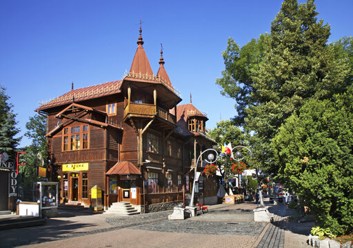 Krupowki street in Zakopane. Poland