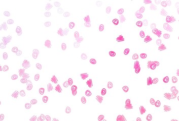 Light Pink, Blue vector texture with disks.