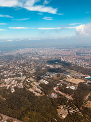 Belgrade, capital of Serbia, aerial panoramic view.