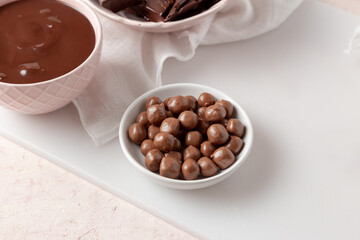 coffee beans and chocolate