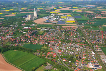 Luftbild von Petershagen an der Weser in Nordrhein-Westfalen