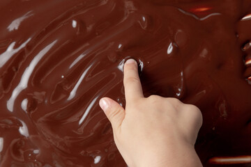 melted chocolate dripping