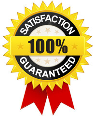 Badge 100% satisfaction guaranteed
