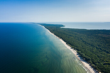 Aerial view of the Curonian Spit in summer