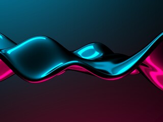 Colorful Liquid metallic wavy background