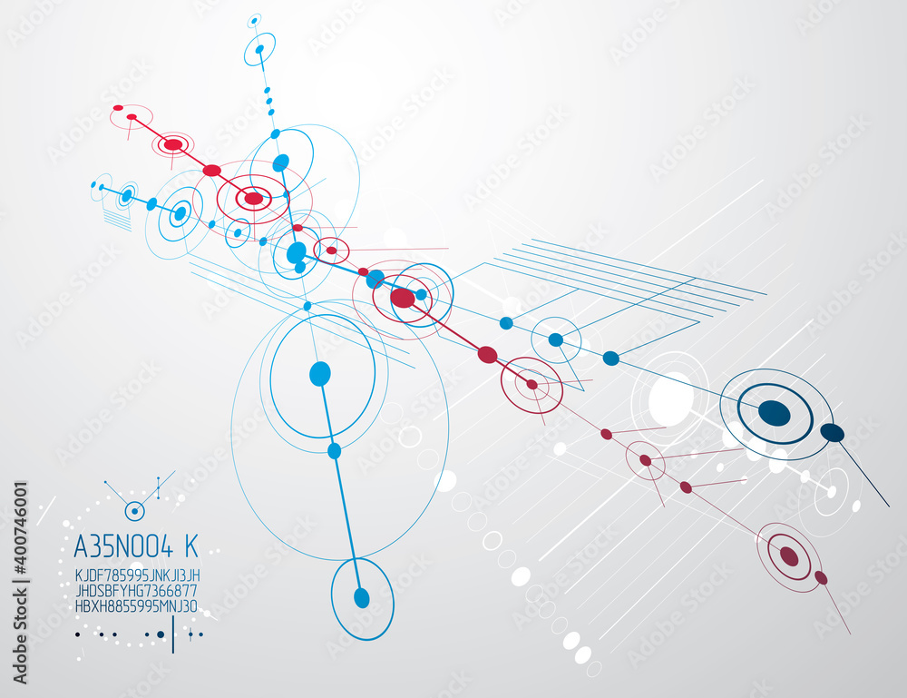 Poster technical plan, abstract engineering draft for use in graphic and web design. vector drawing of indu