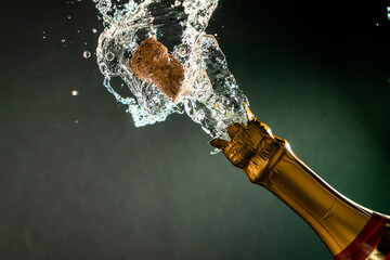 Champagne Explodes for the new year.