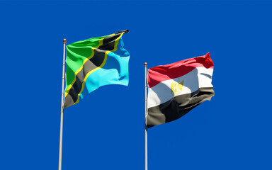 Flags of Tanzania and Egypt.