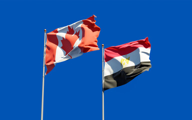 Flags of Egypt and Canada.
