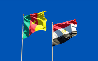 Flags of Egypt and Cameroon.